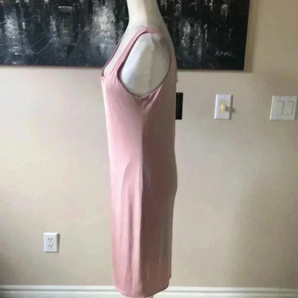 NWT Pretty Pale Pink Fully Lined Tank Dress with Slight Shimmer-Junior Large - Picture 3 of 8